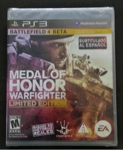 Medal Of Honor Warfigther Limited Edition Ps3 Nuevo Fisico