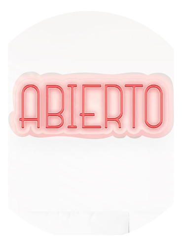 Letrero Luminoso Neon Abierto Led 40 X 15 Centimetros