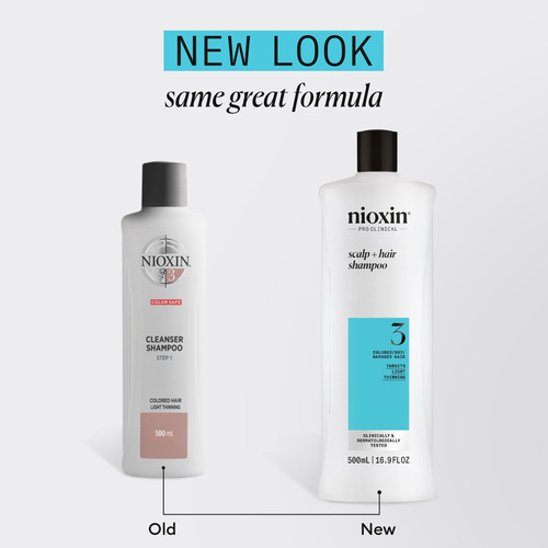 Shampoo Nioxin System 3 Cleanser Para Cabelos Tingidos 500m