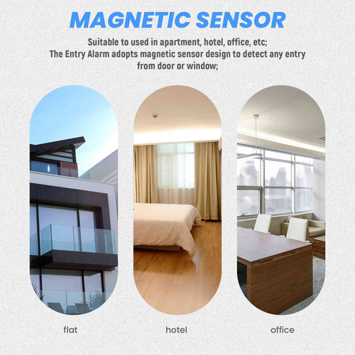 Interruptor De Alarma Con Sensor Magnético Para Puerta, Vent