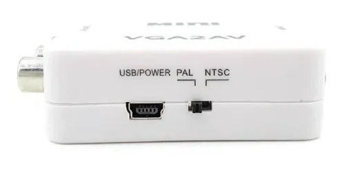 Convertidor Adaptador De Vga A Av Rca Con Cable De Poder Usb