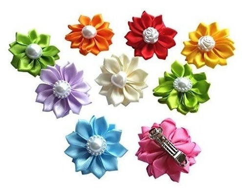 Pet Show Flor Para Mascotas Perro French Barrette Pinzas Par