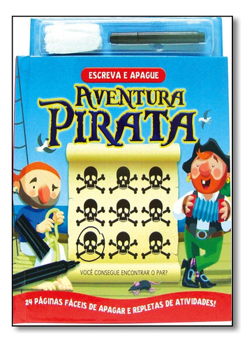 Escreva E Apague - Aventura Pirata, De Lidiane Caetano. Editora Bicho Esperto Em Português