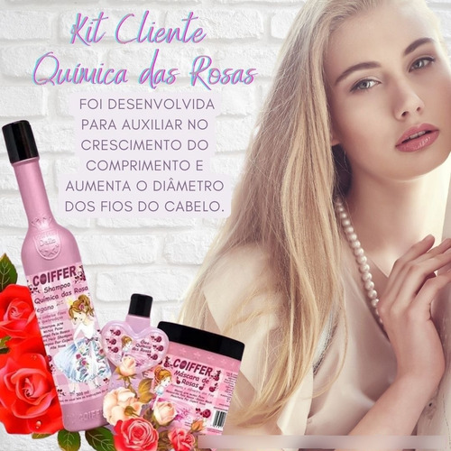 Shampoo Engrossador De Fios E Crescimento 300ml Coiffer Rosa