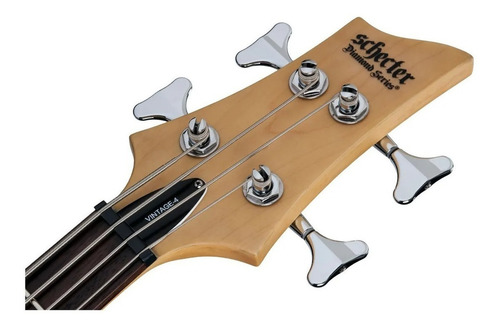 Bajo Eléctrico Schecter Stiletto Vintage 4 Activo Mics Schec Color Marrón Orientación De La Mano Diestro
