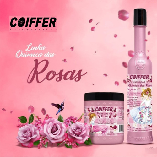Shampoo Engrossador De Fios E Crescimento 300ml Coiffer Rosa