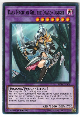 Yugioh Dark Magician Girl The Dragon Knight Comun 1st Ledd-e
