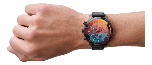Reloj Cronógrafo De Cuero Y Acero Inoxidable Con Cuarzo Estr