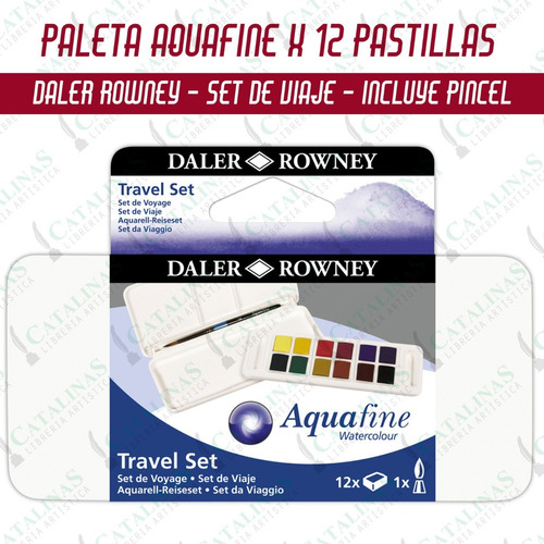 Acuarela Aquafine En Pastilla X 12 Daler Rowney Microcentro