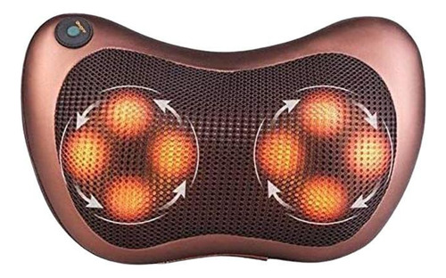 Almofada Massageadora Eletrônica 4 Rollers Com Luz E Calor