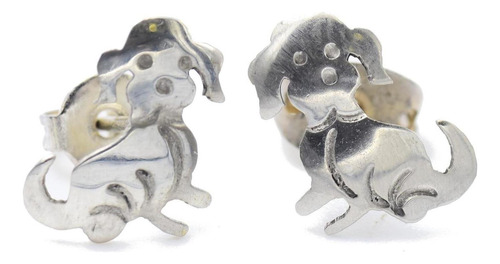 Aretes De Plata .925 Forma De Perrito