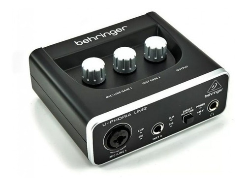 Placa De Audio Behringer Um2 Con Phantom Monitoreo Directo