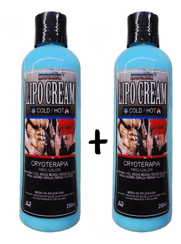 Lipocream Pack X2 Cremas Cryoterapia Frio Calor Neutra