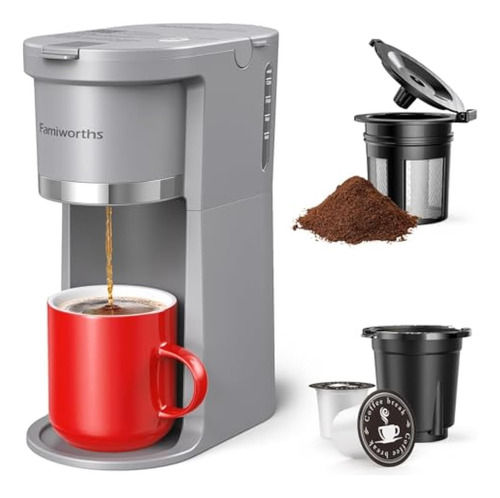 Famiworths Mini Cafetera De Una Sola Porción,