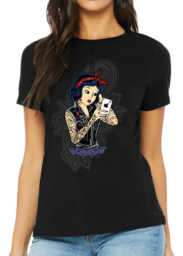 Polera Blancanieves Rockera iPhone Xxl Xxxl Unisex Algodón