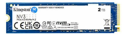 Kingston 2tb Nv3 M.2 2280 Nvme Pcie 4.0 Ssd Lectura 6000mbs