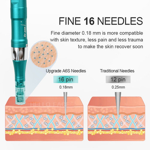 Needles Originales Para Dr Pen A6s De 16 Pin X 10 Uds + Rega