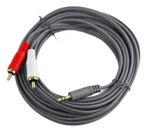 Comprar Cable Audio Video Miniplug Oro 3.5 Macho A 2 Rca Macho 3 Mts
