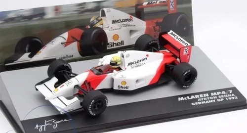 Imagem 1 de 4 de Miniatura Mclaren Mp4/7 1992 Ayrton Senna Escala 1/43 