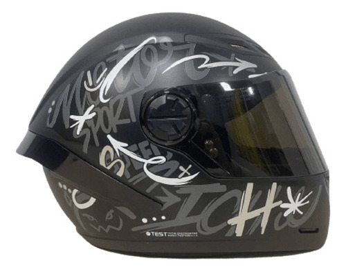 Casco Integral Ich 501sp Type Ngromate Gris Visor Humo