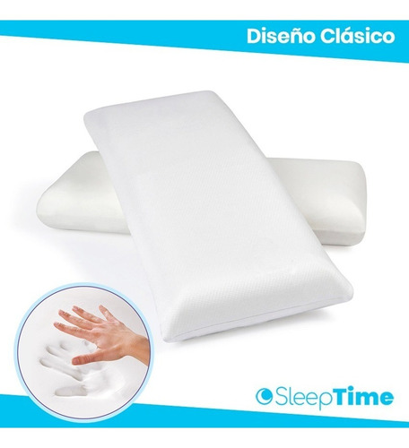 Imagen 5 de 7 de Combo X2 Almohadas 60x35 Inteligente Viscoelástica Con Funda