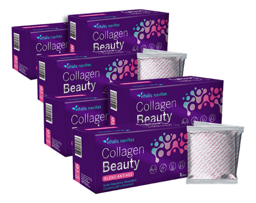 Vitalis Collagen Beauty Con Peptan Plan 180 Días Limón