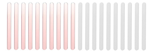 20 Palitos De Paleta Reutilizables Mini Transparente Y Rosa