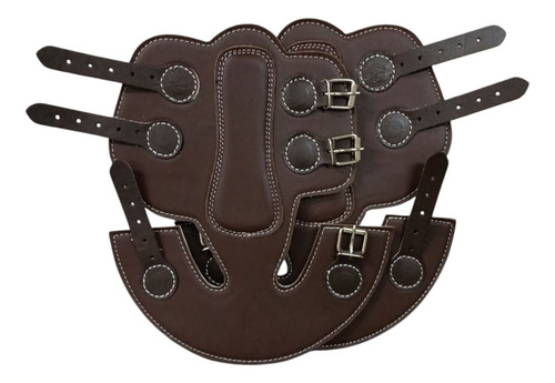 Juego De Canilleras/protectores De Piel (manos Y Patas) Café