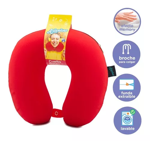 Almohada Cuello De Viaje Inteligente Viscoelástica Con Funda - Relax