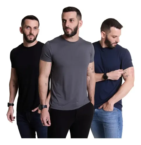 Kit Eiv 3 Camisetas Premium Minimalista Anti-...