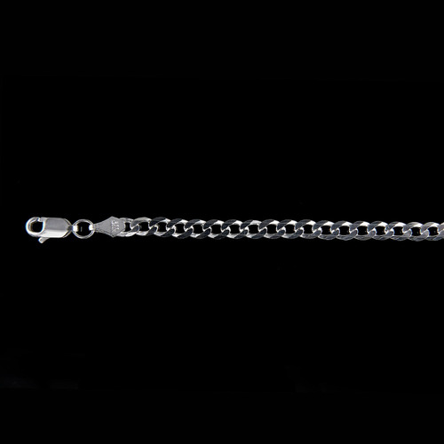 Cadena Hombre Barbada L 4mm-60cmplataley.925 Duodeluxejoyas®