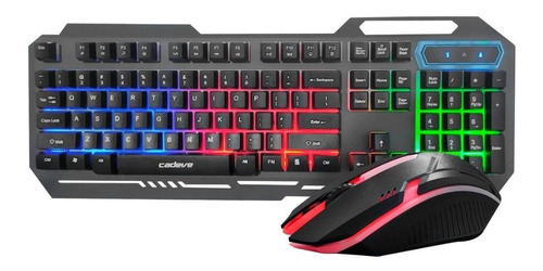 Kit Gamer Teclado Y Mouse 6900 Luz Led Retroiluminado 