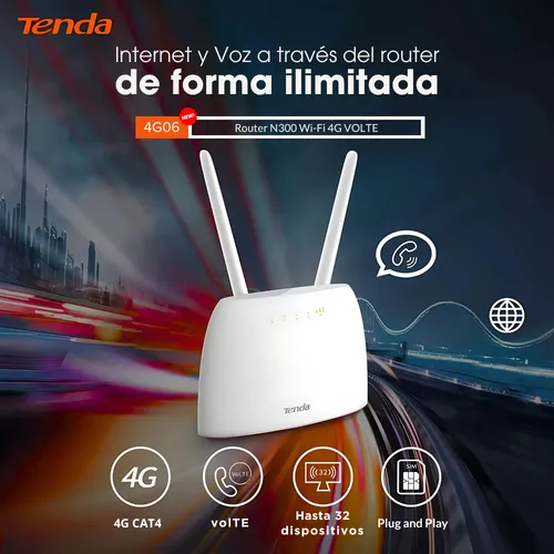 Tenda N300 4g06 Para Operadores Etb Y Wom Con Lte.