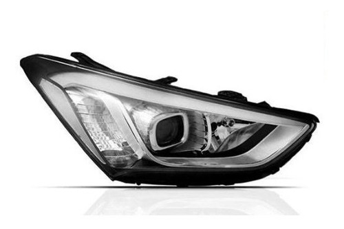 Farol Hyundai Santa Fe 13 14 15 16 17 18 Direito Led Fly674d