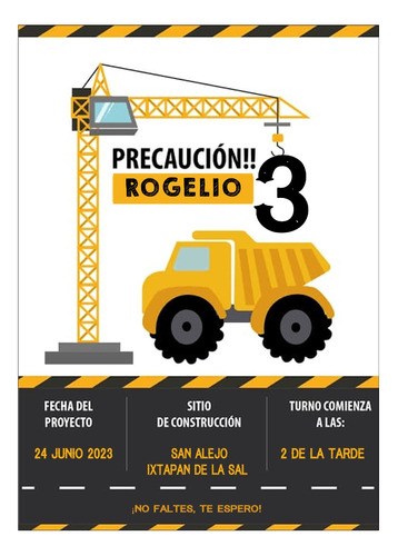 35 Invitaciones De Construcción