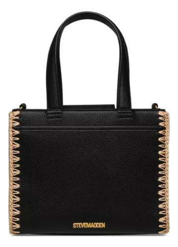 Bolsa Para Mujer Tote Baris Con Botón Imantado Color Negro Steve Madden