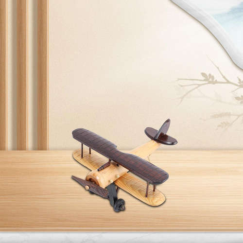 Modelo De Avião Retrô, Estátua De Avião Vintage, Marrom