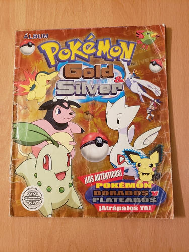 Álbum Figuritas Pokémon Gold Silver 134 Figus Pegadas