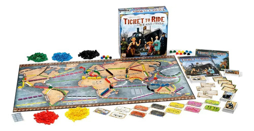 Jogo De Tabuleiro Ticket To Ride Rails & Sails Em Inglês Ak