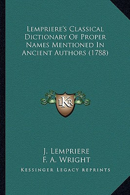 Libro Lempriere's Classical Dictionary Of Proper Names Me...