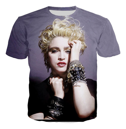 Playera Estampada En 3d De La Popular Cantante Madonna