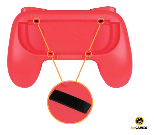 2 Grips Joy-con Fundas Porta Controles Nintendo Switch Azul/rojo