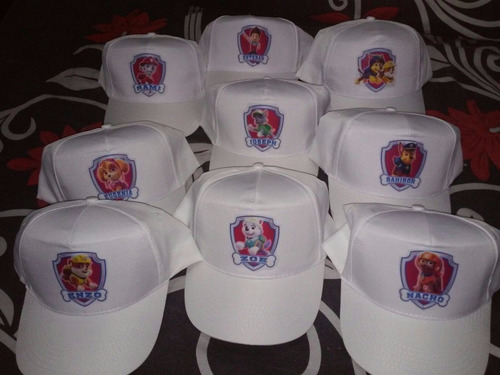 Gorro Blanco Visera Estampados- Personalizados-sublimación.