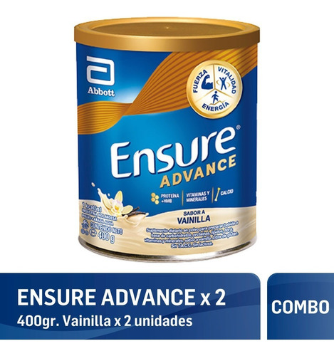 Ensure Advance En Polvo 400 Gr Pack X2 Sabor Vainilla
