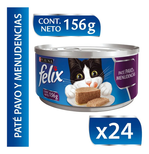 Pack 24 Unidades Felix Lata Pate Pavo Menudencias 156gr. Ar