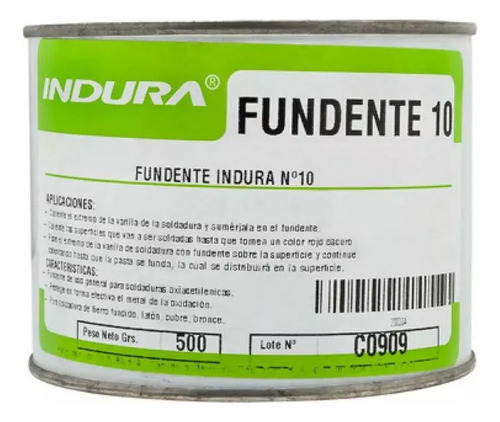 Fundente De Uso General #10 Tarro De 500gr. (f0106) Indura