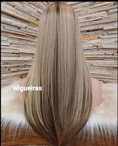 cabelo organico liso ombre castanho/ loiro mel - Espaço Linda