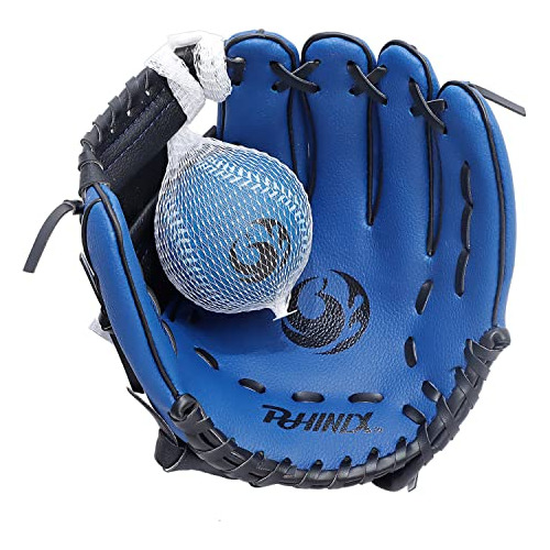 Phinix 9  Béisbol Glove Tee Ball Mitts Y Foam Ball Para Niño