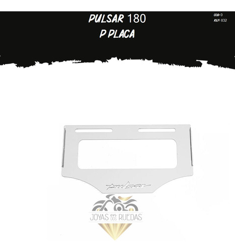 Porta Placa Partes Lujo Moto Pulsar 180