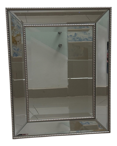 Espejo Decorativo Rectangular Plateado Plateado (Usado)